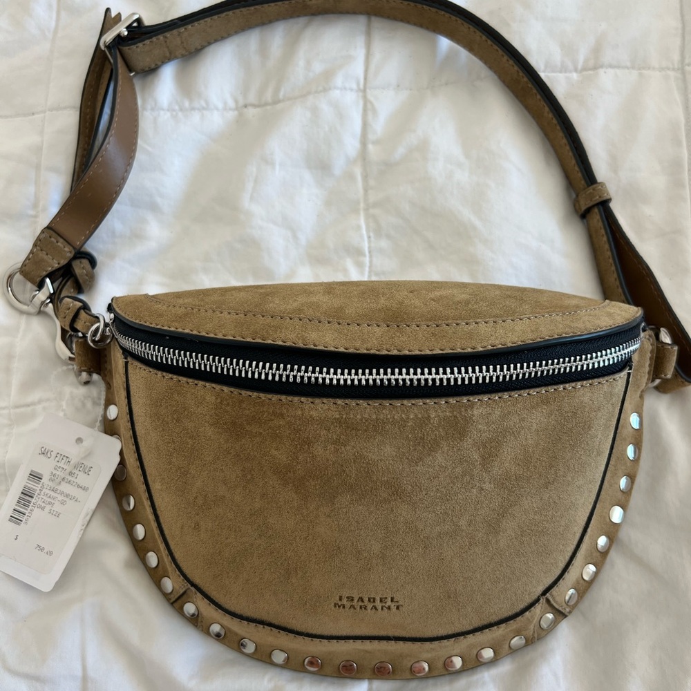 Isabel Marant Taupe Skano Belt Bag Suede NWT